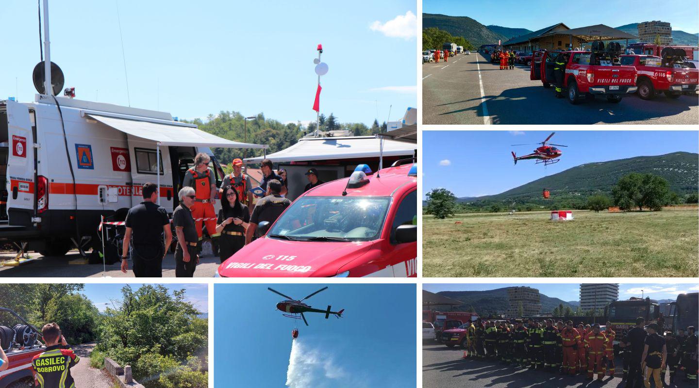 Immagine per Allarme incendio sul Sabotino, la maxi-prova di emergenza sul confine